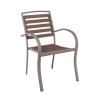SERRANO Set Κήπου: Τραπέζι + 6 Πολυθρόνες, Μέταλλο Βαφή Sand Beige, Polywood Καρυδί - Table:150x80x75 Chair:56x64x88