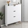 Παπουτσοθήκη MDF - Melamine Απόχρωση Άσπρο - 80x17x115cm