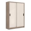 VANITY Ντουλάπα Δίφυλλη - Συρόμενη, Αποχρώσεων Sonoma Oak & Cream - 120x60x200cm