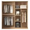 VANITY Ντουλάπα Δίφυλλη - Συρόμενη, Αποχρώσεων Sonoma Oak & Cream - 120x60x200cm