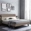 VANITY Κρεβάτι Διπλό, για Στρώμα 160x200cm, Απόχρωση Sonoma Oak-Cream - 161x201x98cm