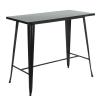 RELIX Τραπέζι Bar Μέταλλο Βαφή Μαύρο - 120x60x103cm