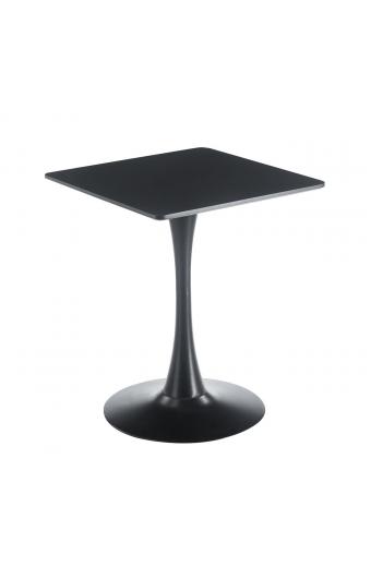 BREAK Τραπέζι MDF Μαύρο, Βάση Μέταλλο Βαφή Μαύρο - 60x60cm H.75cm