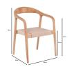 LEXY Πολυθρόνα Τραπεζαρίας Φυσικό, Κάθισμα Paper Rope - 56x56x78cm