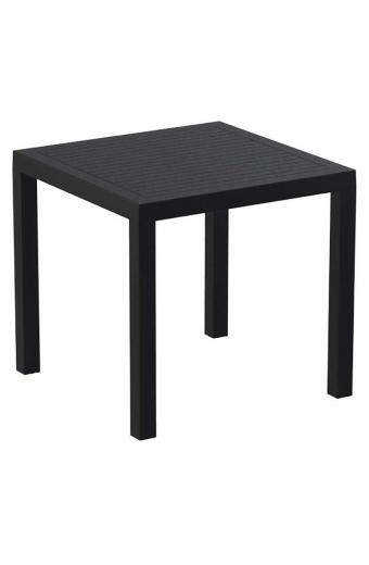 ARES ΤΡΑΠΕΖΙ 80Χ80Χ75εκ. BLACK ΠΟΛ/ΝΙΟΥ