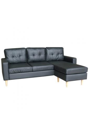LIANA S BLACK PVC ΓΩΝΙΑ 185Χ126X84εκ.