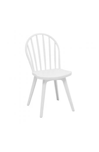 Καρέκλα Πολυπροπυλενίου 4τμχ Mirella Oval Λευκό 47Χ54Χ91εκ.