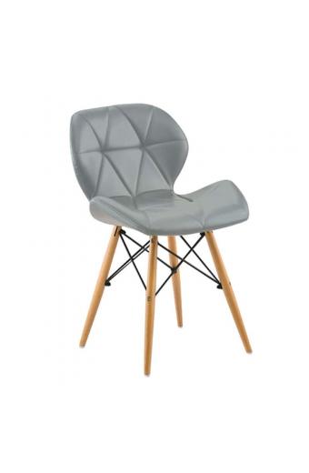 Καρέκλα Τραπεζαρίας Ξύλινη 4τμχ Margo Grey PU 47X53X72εκ.