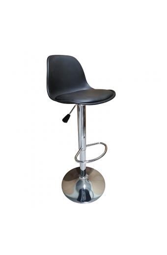 Σκαμπό Μπάρ 2τμχ Bar92 Black Pu/Pp 37x33x102εκ.
