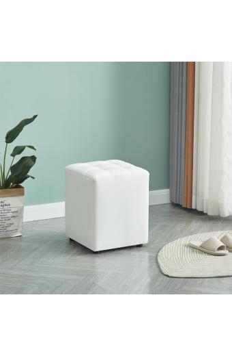 CUBE WHITE PU ΣΚΑΜΠΟ 35X35X42εκ.