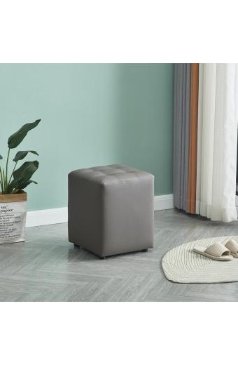 CUBE GREY PU ΣΚΑΜΠΟ 35X35X42εκ.