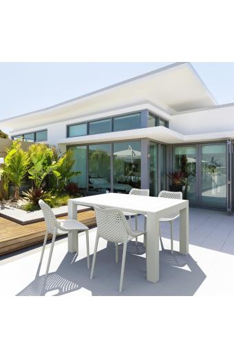 Σετ Τραπεζαρίας 5τμχ Vegas Air White 100X100/140Χ75εκ.