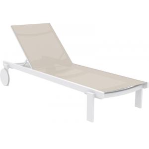 CASABLANCA ΞΑΠΛΩΣΤΡΑ WHITE/TAUPE ΑΛΟΥΜ-ΠΟΛ/ΝΙΟΥ
