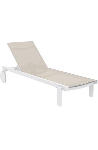 CASABLANCA ΞΑΠΛΩΣΤΡΑ WHITE/TAUPE ΑΛΟΥΜ-ΠΟΛ/ΝΙΟΥ