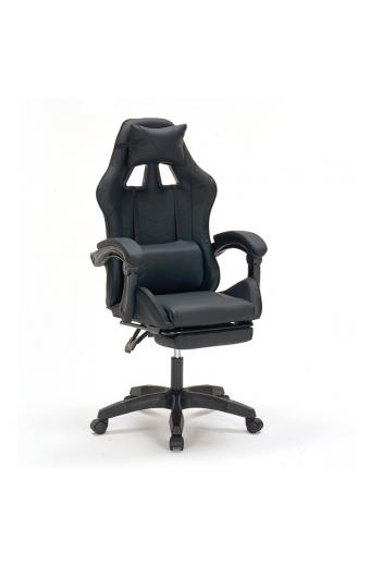 A9937 ΜΑΥΡΟ PVC ΠΟΛΥΘΡΟΝΑ GAMING/ΜΕ ΥΠΟΠΟΔΙΟ