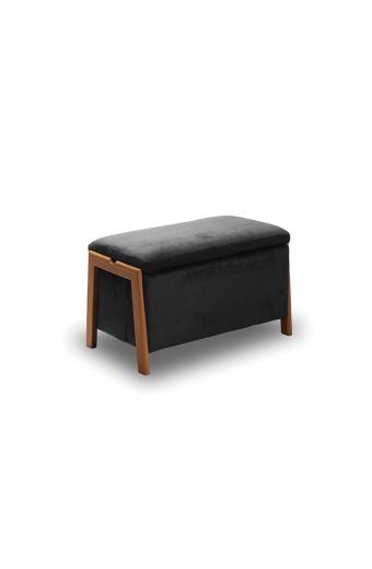 DALI ΣΚΑΜΠΟ VELVET GREY ΜΕ ΑΠΟΘ. ΧΩΡΟ 75X42X44εκ.
