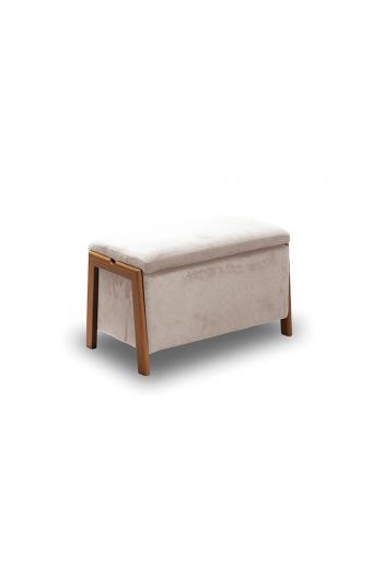 DALI ΣΚΑΜΠΟ VELVET BEIGE ΜΕ ΑΠΟΘ. ΧΩΡΟ 75X42X44εκ.