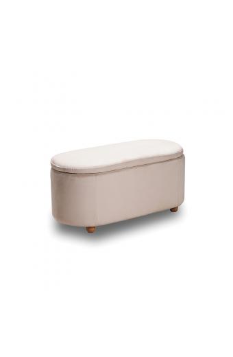 FOSTER ΣΚΑΜΠΟ VELVET BEIGE ΜΕ ΑΠΟΘ. ΧΩΡΟ 99Χ45X45εκ.
