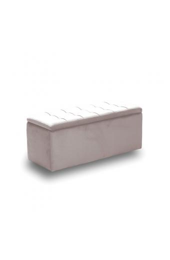 LIDO ΣΚΑΜΠΟ VELVET BEIGE ΜΕ ΑΠΟΘ. ΧΩΡΟ 101X41X42εκ.
