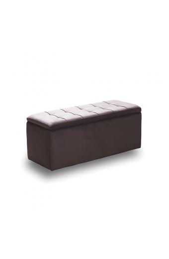 LIDO ΣΚΑΜΠΟ VELVET BROWN ΜΕ ΑΠΟΘ. ΧΩΡΟ 101X41X42εκ.