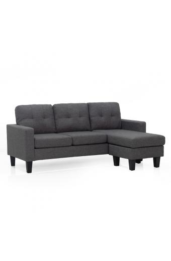 LIANA S DARK GREY ΥΦΑΣΜΑ ΓΩΝΙΑ 185Χ126X84εκ.